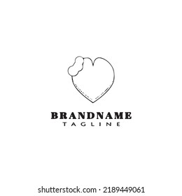 love logo icon cartoon design template black modern isolated cute illustration