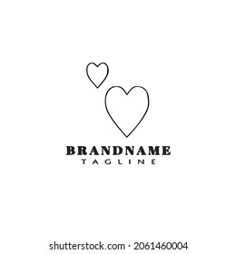 love logo icon design template black modern isolated vector concept