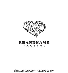love logo icon design template black modern isolated vector concept