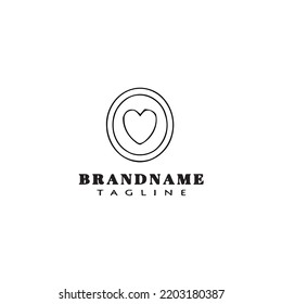 love logo icon design template black modern isolated cute illustration