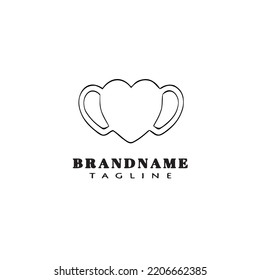 love logo icon design template black modern isolated cute illustration