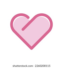 Love logo icon and symbol vector illustration flat design