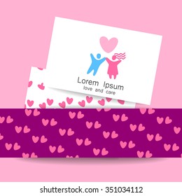 Amor - logotipo y plantilla de iconos.