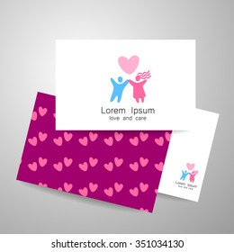 Amor - logotipo y plantilla de iconos.