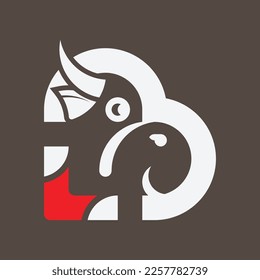 the love logo icon that forms the cow s head inside vaguely forming the letter B and also L a simple but memorable mascot logos.