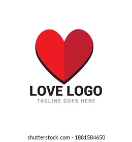 Love logo icon vector template.