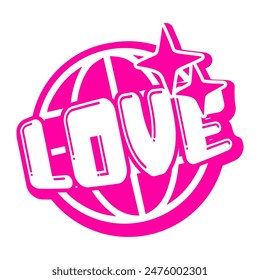 Love Logo Initial Typography V109 Patch Streetwear, Urban, Luxury, Modern Design Patch Commercial Use