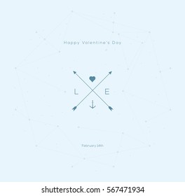 Love logo Minimalistic Vector illustration. Valentine's day.