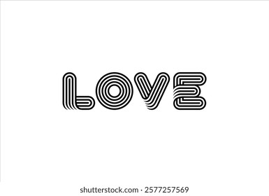 Love Logo Minimilistic Elegant Sleek Design Logo Vector Template 