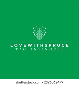 the love logo and pine tree symbolize loyalty and strength