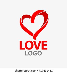 Love logo, red love logo.