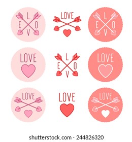 Love logo set