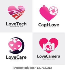 Love Logo Set Design Template Collection