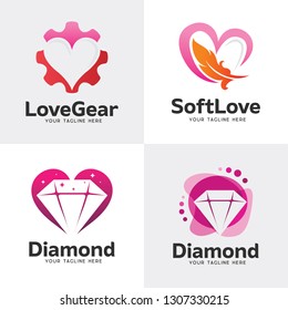 Love Logo Set Design Template Collection