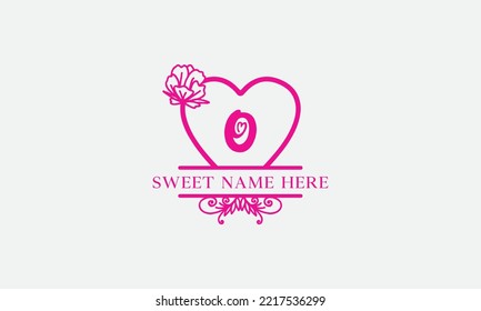 Love logo sign letters with name and valentines day and dating logo vector. love and heart monogram for love romantic passion or wedding day design.