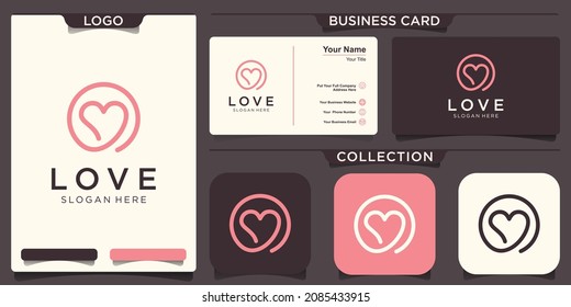 love logo sign minimalistic icon vector design