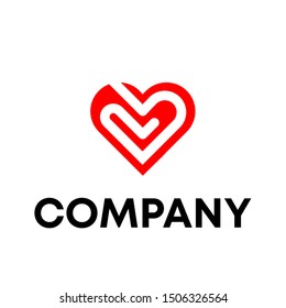 love logo sign vector . dating template . heart shape icon