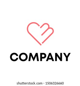 love logo sign vector . dating template . heart shape icon