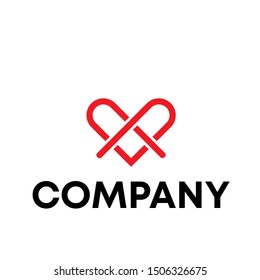 love logo sign vector . dating template . heart shape icon