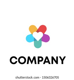 love logo sign vector . dating template . heart shape icon