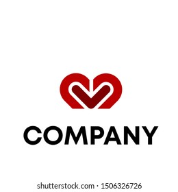 love logo sign vector . dating template . heart shape icon