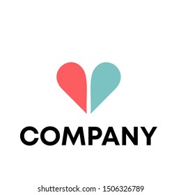love logo sign vector . dating template . heart shape icon