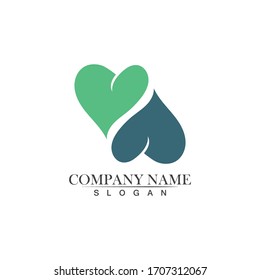 Logotipo de amor y símbolos Aplicación de iconos de plantilla vectorial