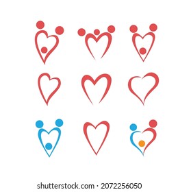 Love Logo and symbols Vector Template icons app
