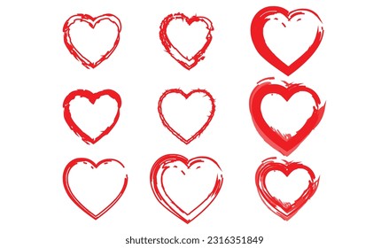 Logo d'amour et symboles Image vectorielle application icônes de modèle