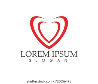 Love Logo and symbols Vector Template icons app

