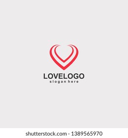LOVE LOGO TEMPLATE DESIGN VECTOR