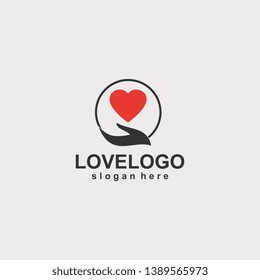 LOVE LOGO TEMPLATE DESIGN VECTOR