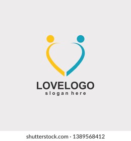 LOVE LOGO TEMPLATE DESIGN VECTOR