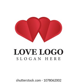 Love Logo Template. Red Love icon vector