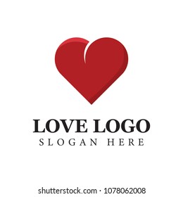 Love Logo Template. Red Love icon vector