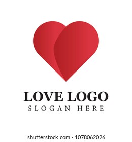 Love Logo Template. Red Love icon vector