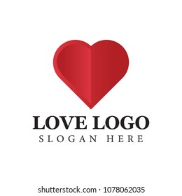 Love Logo Template. Red Love icon vector