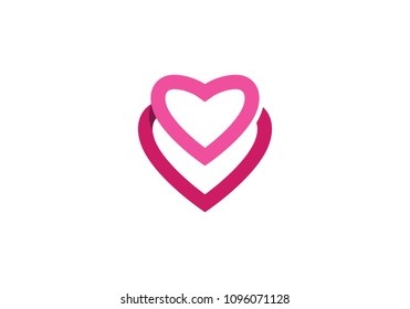 Love Logo Template Vector Icon Illustration Design