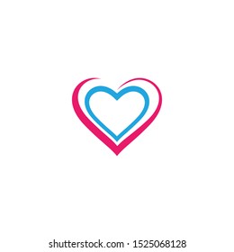 Love logo template vector icon illustration design