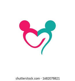 Love logo template vector icon  design