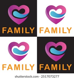 Love logo and thunder design , simple icons
