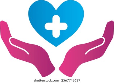 Love Logo with two hand blow