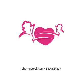 Love Logo and valentine day symbols Vector Template icons app
