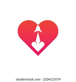 love logo vector design icon modern. love booster logo vector design icon modern. rocket logo vector design icon modern. love rocket logo vector design icon modern.