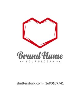 Love logo vector, Heart Logo Design Template For Healthy Company