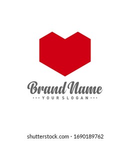 Love logo vector, Heart Logo Design Template For Healthy Company
