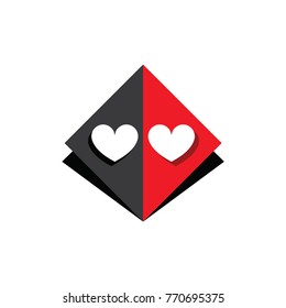 love logo vector, heart icon