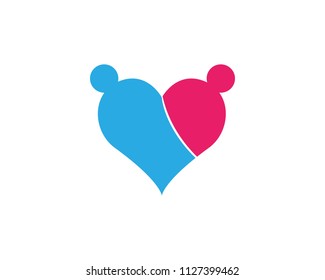 Love Logo Vector icon 