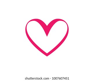 Love Logo Vector icon illustration designTemplate