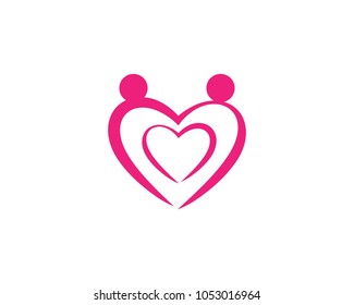 Love Logo Vector icon illustration designTemplate